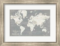 Framed Slate World Map