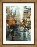 Framed Manhattan Orange Umbrella