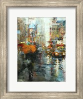 Framed Manhattan Orange Umbrella