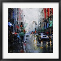 Framed St. Catherine Street Rain