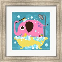 Framed Elephant in Bathtub