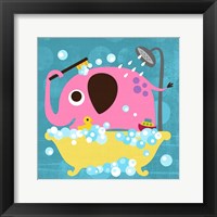 Framed Elephant in Bathtub