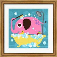 Framed Elephant in Bathtub
