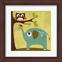 Framed Owl and Elephant