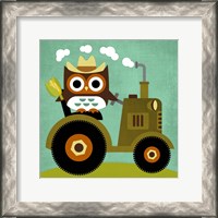Framed Owl on Tractor