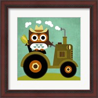 Framed Owl on Tractor