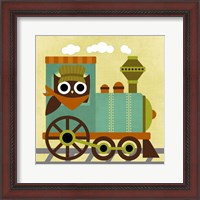 Framed Owl Train Conductor