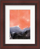 Framed Orange Blue Graphite