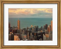 Framed Sunset in Chicago