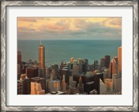 Framed Sunset in Chicago