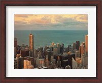 Framed Sunset in Chicago