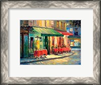 Framed Red & Green Cafe