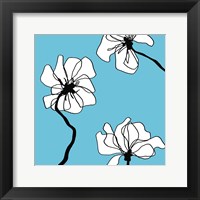 Framed Flowers in Blue 2