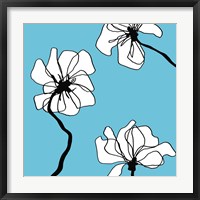 Framed Flowers in Blue 2