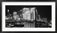 Framed Brooklyn Bridge at Night