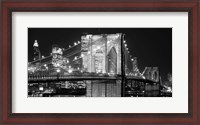 Framed Brooklyn Bridge at Night
