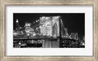 Framed Brooklyn Bridge at Night