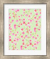 Framed Cherry Blossom Green