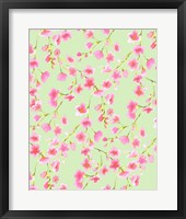 Framed Cherry Blossom Green