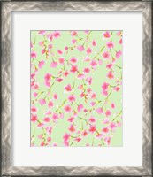 Framed Cherry Blossom Green