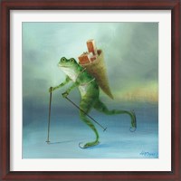 Framed Yuletide Frog