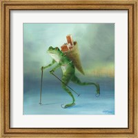 Framed Yuletide Frog