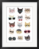Framed Cats with Glasses