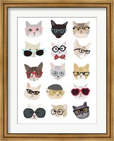 Framed Cats with Glasses