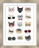 Framed Cats with Glasses