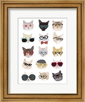 Framed Cats with Glasses