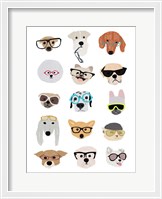 Framed Dogs with Glasses