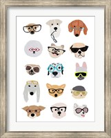 Framed Dogs with Glasses