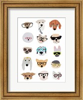 Framed Dogs with Glasses