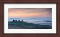 Framed Capella di Vitaleta at Dawn - Tuscany I