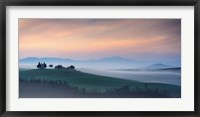 Framed Capella di Vitaleta at Dawn - Tuscany I