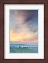 Framed Capella di Vitaleta at Dawn - Tuscany II