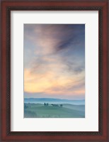 Framed Capella di Vitaleta at Dawn - Tuscany II