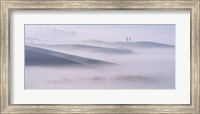 Framed Dawn Mist in Val d'Orcia, Tuscany
