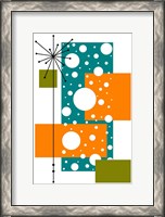 Framed Lacuna - Aqua and Orange