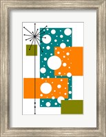 Framed Lacuna - Aqua and Orange