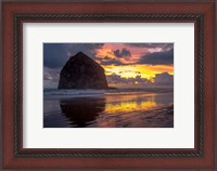 Framed Cannon Beach Sunset