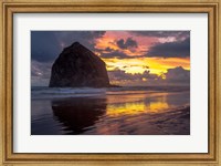 Framed Cannon Beach Sunset