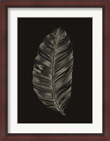 Framed Black Leaf