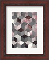 Framed Cubes Rose