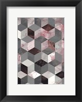 Framed Cubes Rose