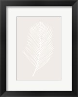Framed White Leaf