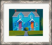 Framed Blue House