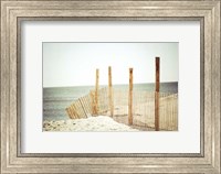 Framed Wooden Beach Fence