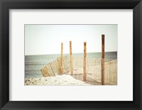 Framed Wooden Beach Fence