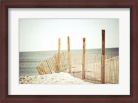 Framed Wooden Beach Fence